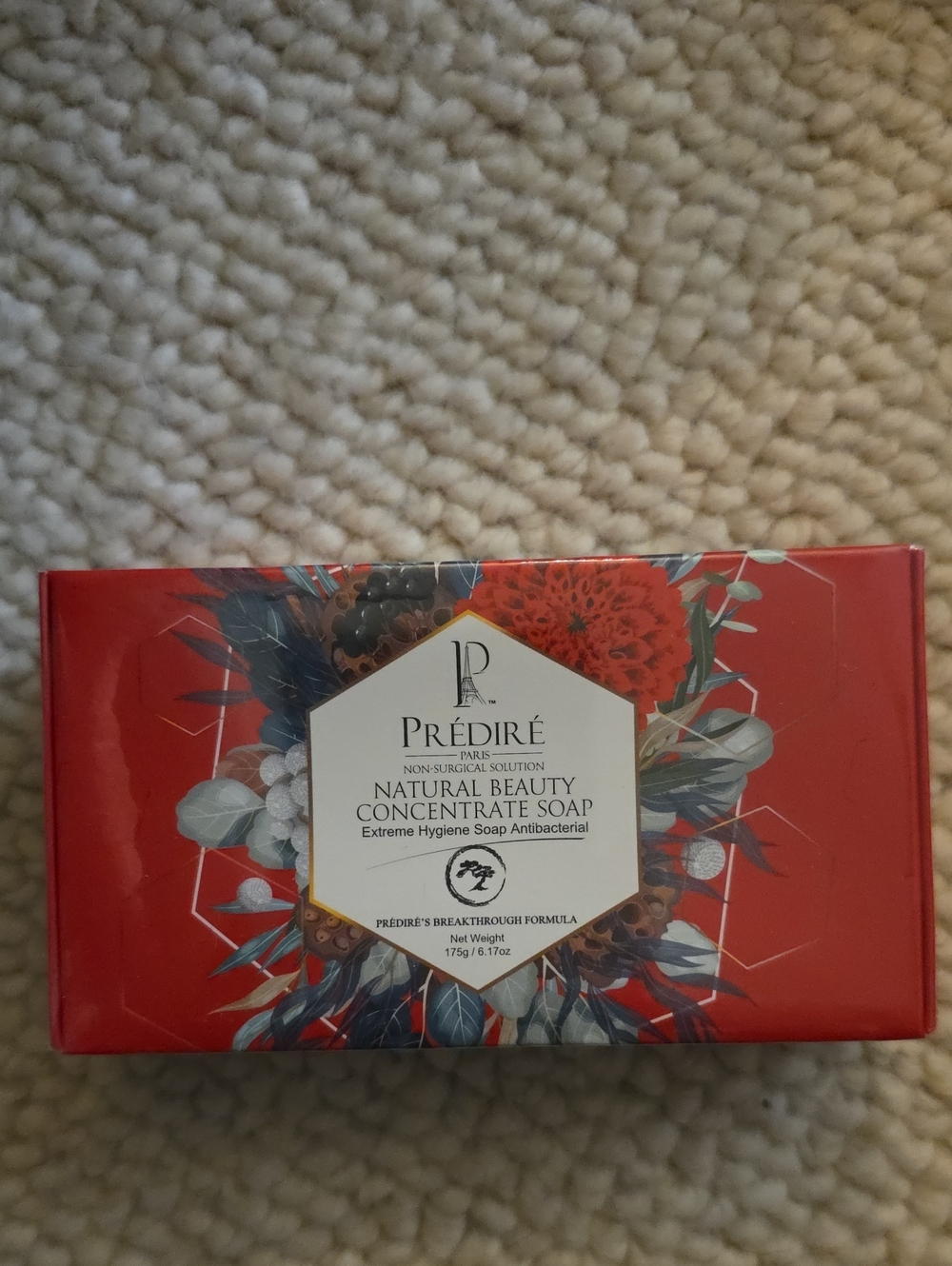 Prédiré Natural Beauty Concentrate Soap - Red Antibacterial Cleanser
